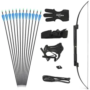 1 set Foldable Recurve Bow Set - 35lbs, Suitable for Both Beginners and Pros, Portable, Adult Archery Set, Ideal for Indoor & Outdoor Archery Activities