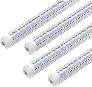 3FT LED Shop Light Fixture, 22W 2200LM 6000K, Cool White, V Shape, Hight Output, Linkable Shop Lights, T8 LED Tube Lights, Clear Cover, Plug and Play, for Garage Warehouse Workshop Basement (4-pack) Lamp Energy Efficient