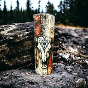 Country Cow head Tumbler  Lid Stylish Sturdy