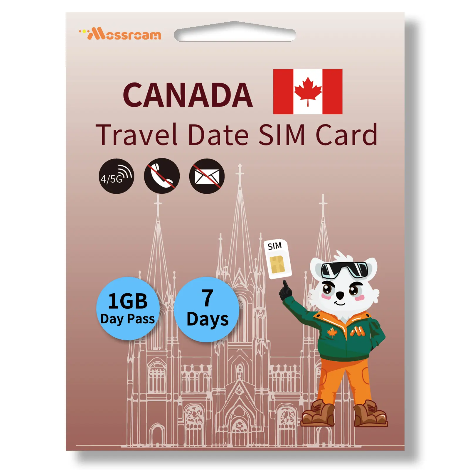 SIM Card for Canada Travel - 1-2GB Prepaid Data for 7-30 Days - 5G/4G LTE Speeds - Plug & Play - No Roaming, No Contracts