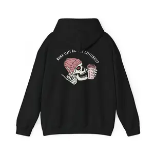 Rad Mama Stay Caffeinated Hoodie, Mom Life Gift, Mother's Day Sweatshirt, Cool Mom Apparel, Gift for Her