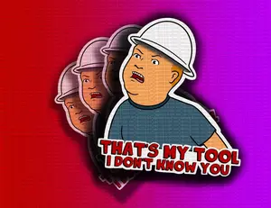 That's My Tool Funny Meme Construction Worker Sticker, Hard hat Sticker, Blue Collar Sticker