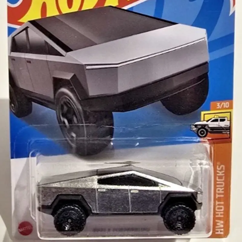 Hot Wheels Tesla CyberTruck Unisex Model Toy Vehicle, HW Hot Trucks Series 3/10, for Construction Trucks & Engineering Road Games