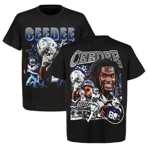 CeeDee Lamb Dallas Graphic T-Shirt | Heavy Cotton | Men's & Women's Retro American College Football Shirt