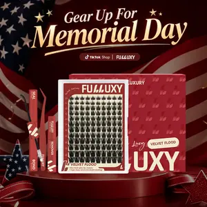 Fulluxy Velvet Flood | Signature Spike Lashes No Stacking Needed Fluffy, Long-Lasting & Easy DIY | Complete Set with Glue Remover & Tweezer for Beginners | One Layer = Bold, Luxe Volume