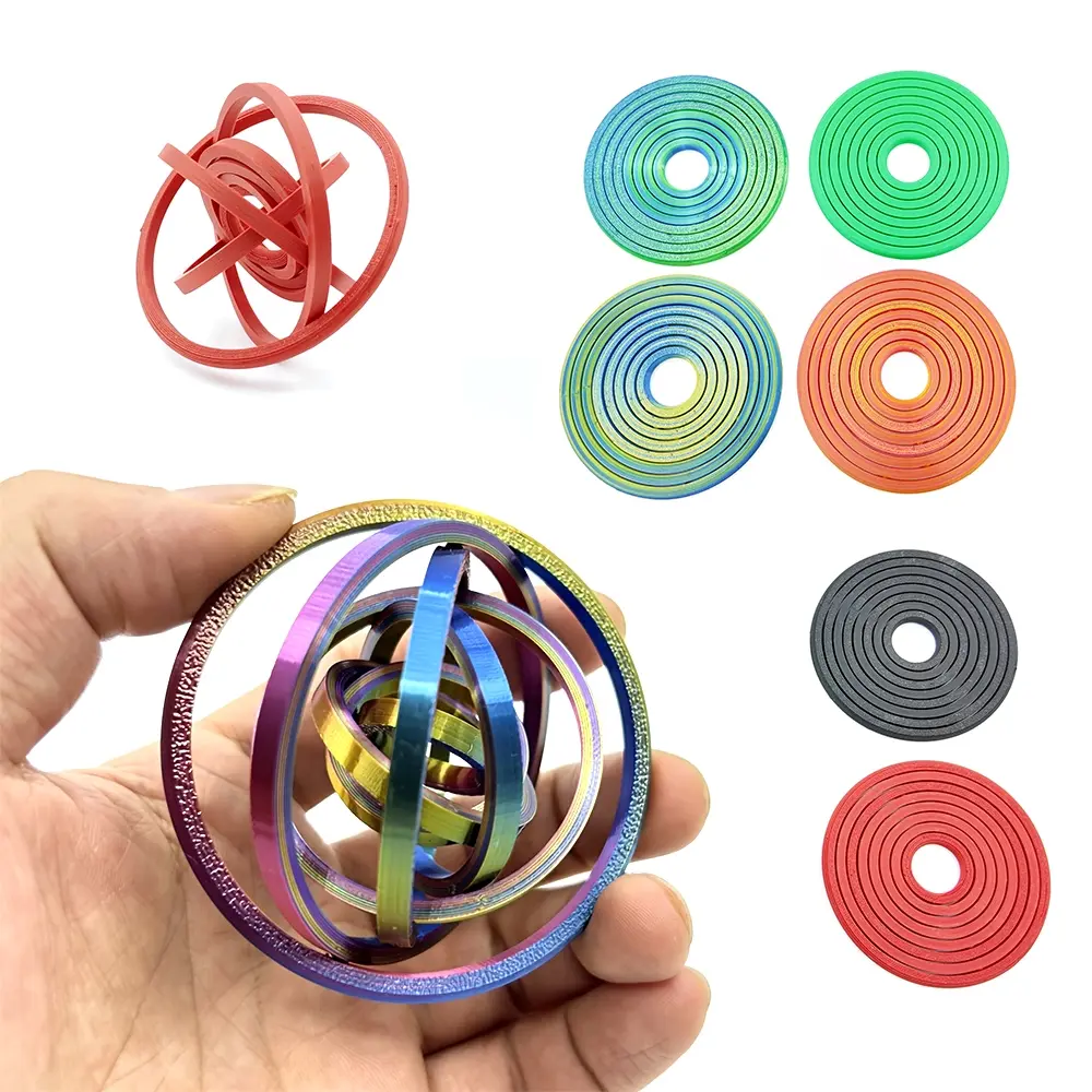 3D Printed Christmas Gift Rotating Universal Ring, Unique Rotating Stress Relief Cup Mat, Perfect Holiday Present for Friends, Stress Relief Gadgets, Stress Relieving Accessory