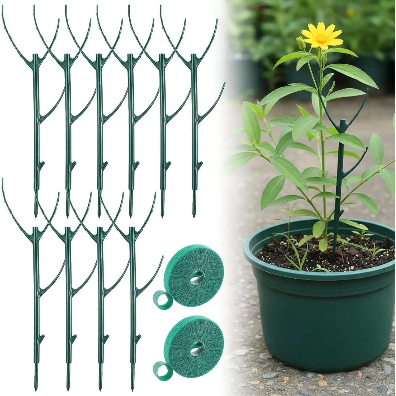 10 Pack  Support Stakes, Stackable Monstera  Supports for Indoor Outdoor  Garden Stakes Trellis for Climbing and Potted  Pothos