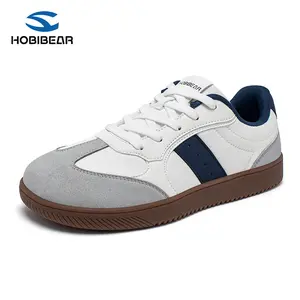 HOBIBEAR Fashionable Retro Tennis Shoes Trainers for Women and Men - Lace Up Sneakers with Wide Toe Box and Anti-Slip Sole