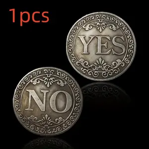 Vintage Style Dual-Sided Yes No Decision Coin, Collectible Souvenir, Home Decor or Unique Gift, Perfect for Any Occasion