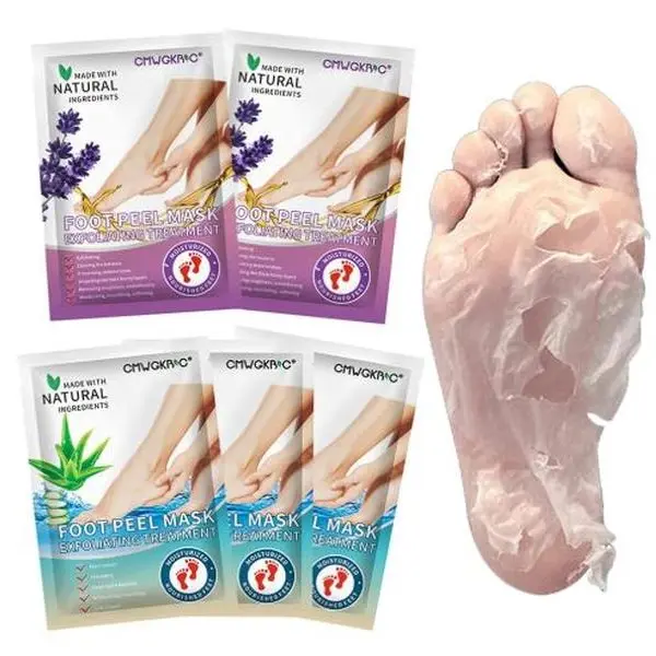 5-Pack Peel Foot Masks - Callous Removal, Dead Skin Treatment, Dry Feet Solutions, Cracked Heels Care, Nail Exfoliation - For Men & Women, Mother’s Day Gift Option