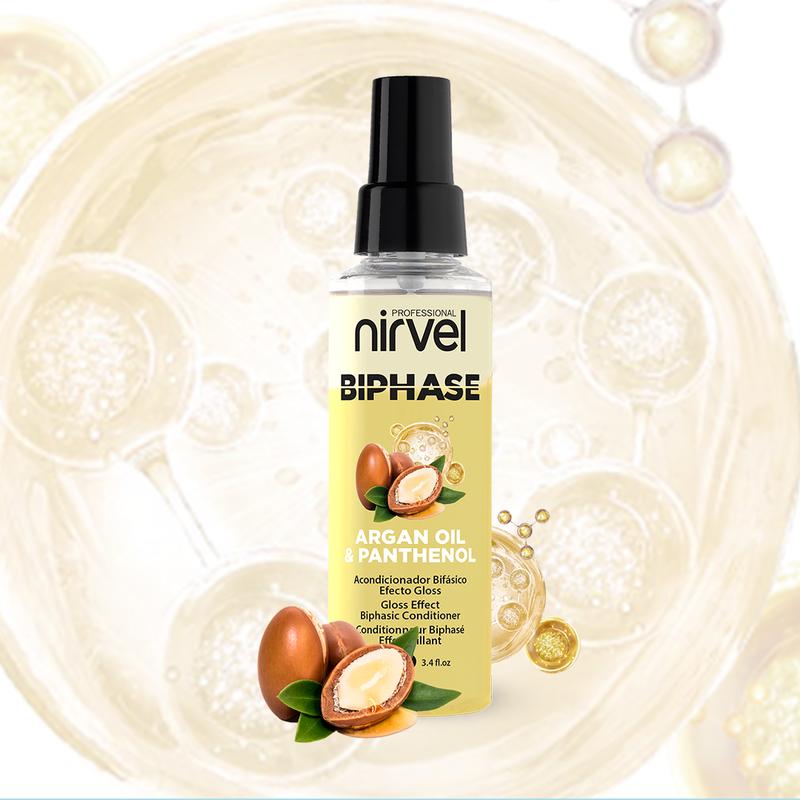 Nirvel Biphase Leave-In Repairing Biphasic Conditioner - Avocado & Olive Oil, Biotin & Keratin, Hyaluronic Acid, Argan Oil & Panthenol Options