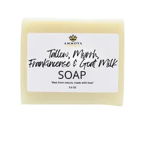 Frankincense & Myrrh Tallow Soap with Goat’s Milk | 100% Grass-Fed | 3.5 oz