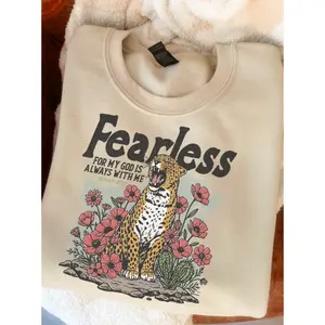 Fearless Leopard Bible Verse Graphic Top