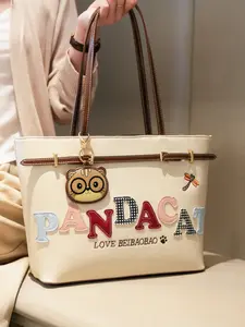 Fashionable Versatile Crossbody Bag, Large Capacity Commuter Women's Backpack, Travel Tote Bag, Elegant Simple Handbag with Charm, Everyday Crossbody Bag