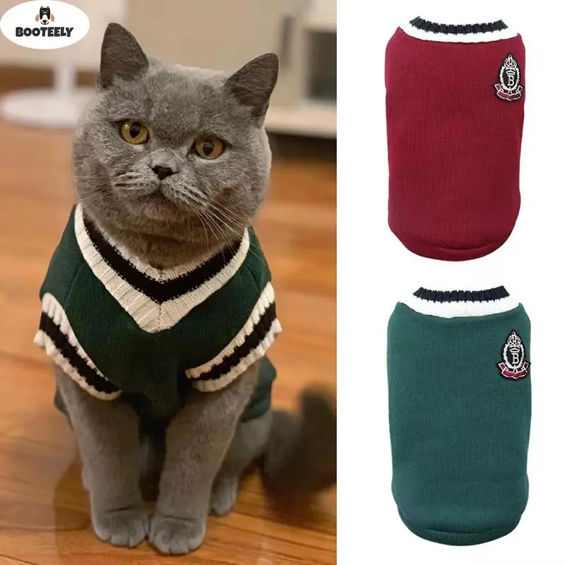 Solid Colors Coral Fleece Pet Sweater - 1 Pc Preppy Warm Pullover for Small Kitten, Growing Puppy, Pug - 3XL, 4XL Dog & Cat Autumn Winter Clothing Outfits, Warmth