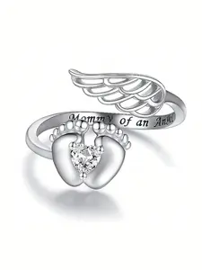 1 PC Charm Cubic Zirconia Heart Ring For Women For Mother's Day Gift Party Jewelry