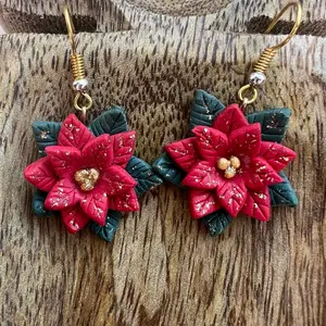 Handmade Polymer Clay Christmas Earrings