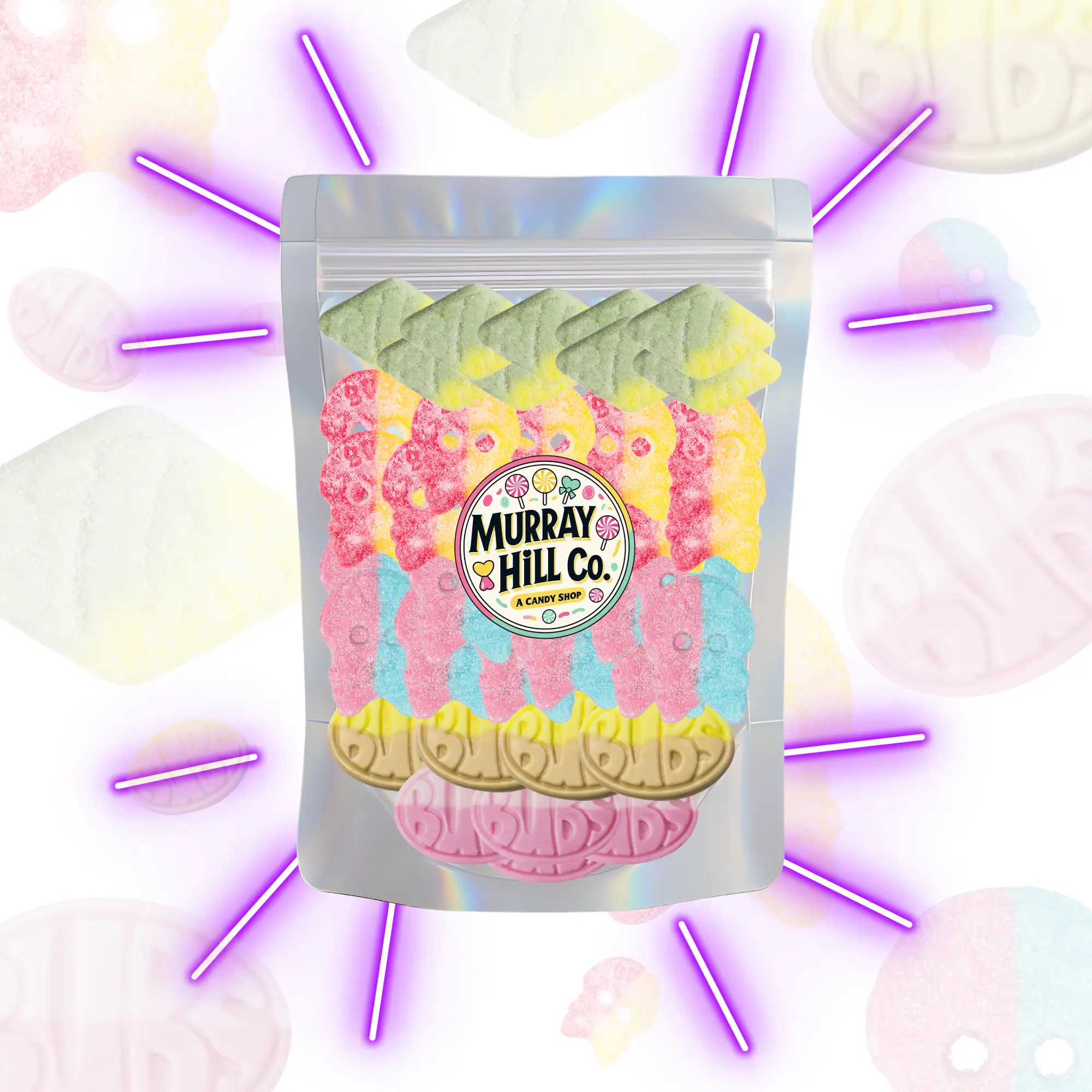 Swedish Candy Sample Pack – 5 Flavors! Sour & Sweet Foam Gummies | Bubs TikTok Viral Candy | Imported from Sweden Bonbon Sugar Snack Chewy