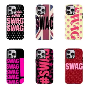 Six SWAG Red Cool Girl Phone Case Protection, Shockproof For IPhone 17-12, Pro Max, Pro Plus, and Samsung S25 24 23 Safety Case