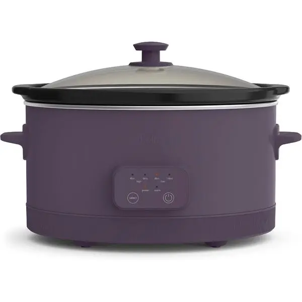 bella SAVOR 6qt Programmable Non-Toxic Slow Cooker, Plum