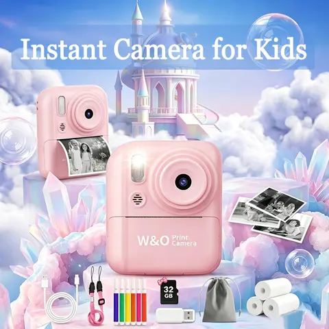 2026 Instant Camera, Photo DIY Printing Camera with Video Recording, Photo Taking, Photo Printing DIY, Game Playing, Music Listening, 5 Major Functions