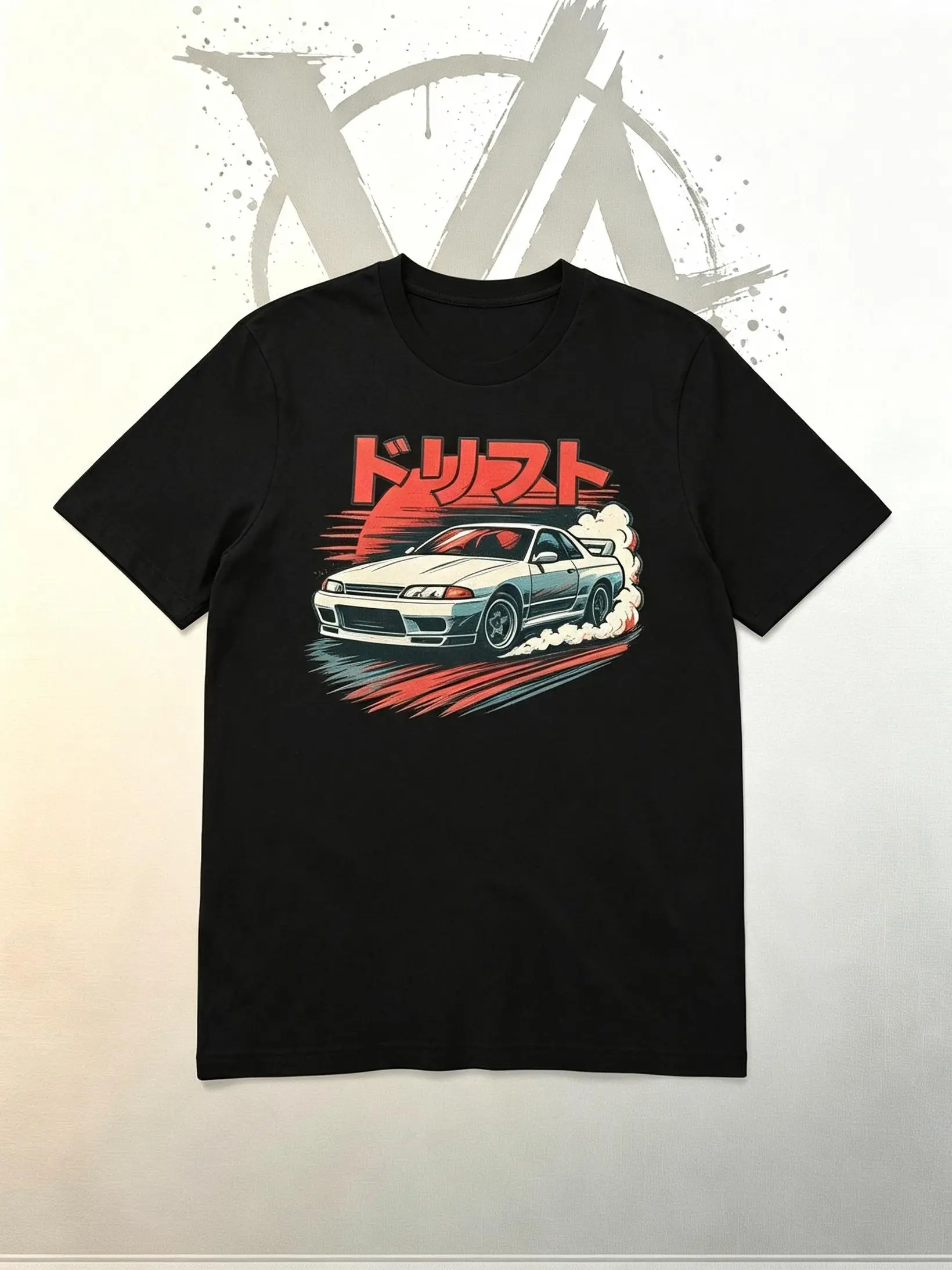 [AVT]Nissan R32 Skyline Drift T-Shirt–Japanese JDM Street Racing Tee,Kanji Graphic Gift for Car Guys,drift car style, muscle car guy meet part lover,casual regular fit car merch,high-performance equipment tee,off-road fan gift,funny student shirts gym