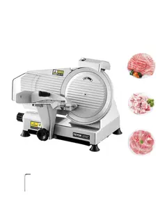 【Summervibes】VEVOR Commercial Meat Slicer,  10 inch Electric Deli Food Slicer, 180W Meat Cutter with a Premium 65Mn Blade, 0-0.4 inch Adjustable Thickness, Food Slicer Machine for Meat Vegetables Hard Bread Cheese