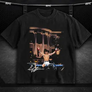 UNDISPUTED Diego Lopes Gold Iconic Signature Heavy Cotton T-shirt UFC Pound For Pound Shirt MMA Fan Apparel Pump Cover Direct-to-garment Printing