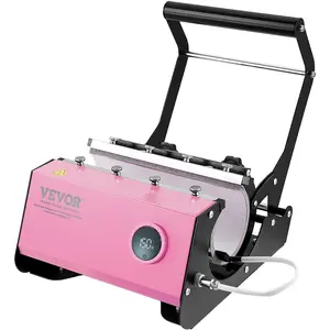 【Spotlight Day】VEVOR Mug Heat Press, 11-30oz Tumbler Heat Press Machine, Sublimation Transfer Straight Skinny Tumblers, Cup Heat Press with Heat-resist Gloves & Tape, DIY Ceramic Mugs Cups Glasses, As Gift, Pink