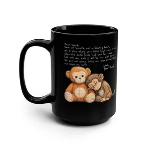 Punch Baby Monkey Mug, Emotional Toy Monkey 11oz, 15 oz Ceramic mug, Love Heals Lonely Monkey Graphic Mug, Viral Sad Monkey Punch The Monkey Top