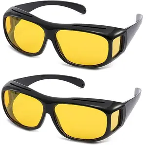 2 Pair HD Day Night Driving Glasses Anti Glare Sunglasses with Polarized Lenses for Men and Women