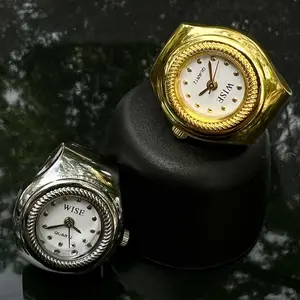 WISECHOICE RING WATCH - CLASSY UNISEX WATCHRING - SILVER & GOLD TONE - FULLY FUNCTIONING & STYLISH FASHION STATEMENT