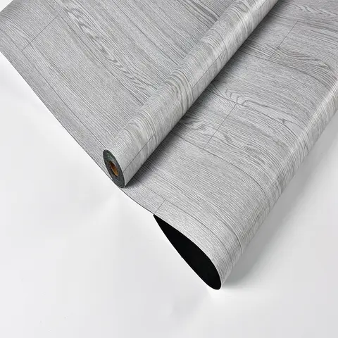 Aozey 3D Retro Laminate Vinyl Flooring Roll White Oak Peel and Stick Linoleum Wood Grain Plank Tiles for Bathroom Kitchen RV Renter Friendly Secure Non