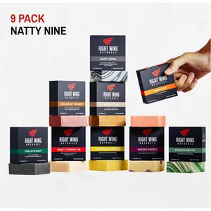 RIGHT WING NATURALS 9-Pack Men’s Soap Bundle – Handcrafted Variety Set with 9 Unique Scents – Natural Tallow Bars for Rugged Grooming & Perfect Gifting