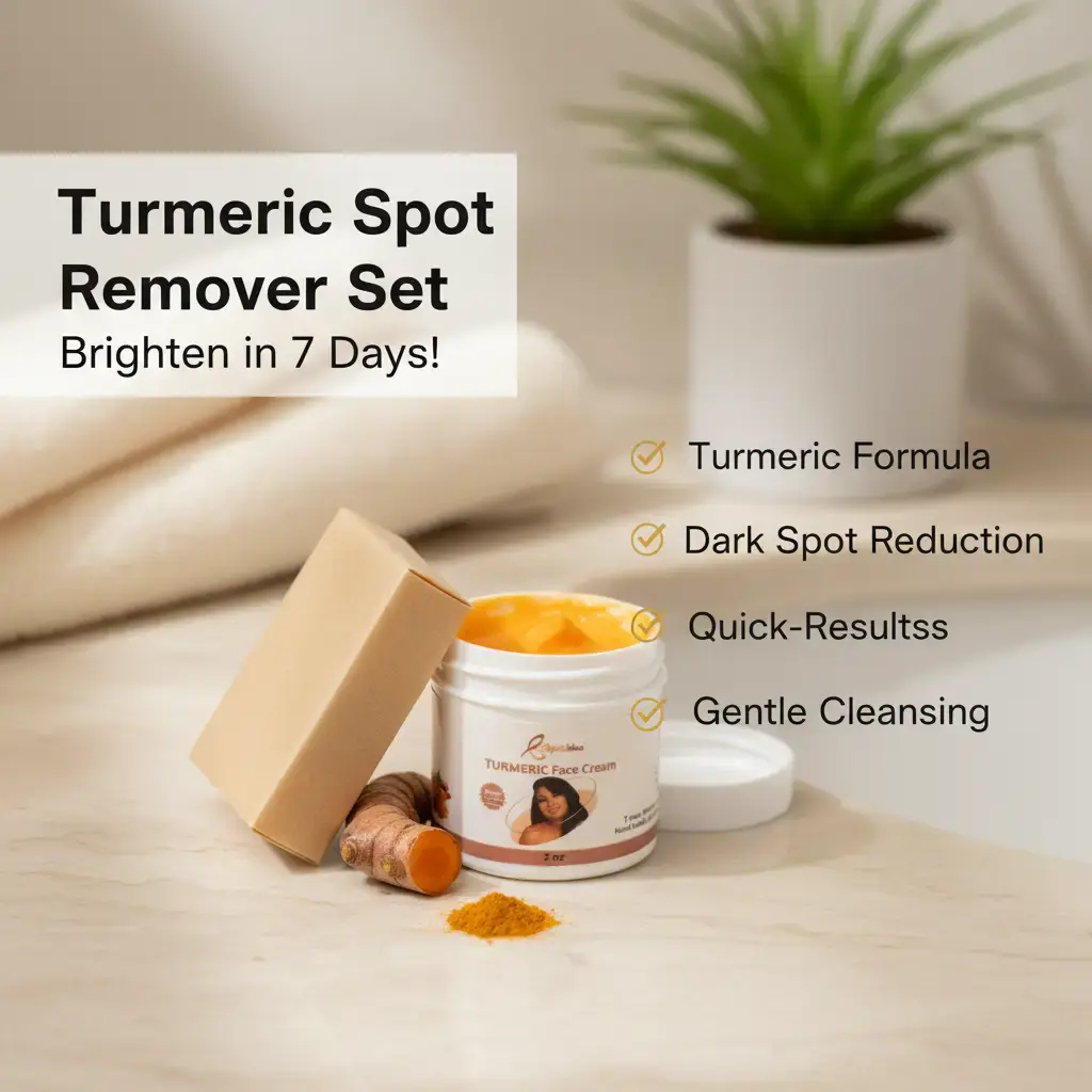 Turmeric Dark Spot Remover Set | Face Cream 2oz  | 7 Days Results