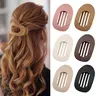 Women's 6-Pack Flat No-Crease Matte Hair Claws - Strong Hold for Thick/Thin Hair, Female Fashion Daily Accessories for Ponytail Hairstyles (Flat Claw Clip, Bun Clip)