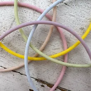 Pastel Easter: Silicone Jelly Bracelets-Stack of 6