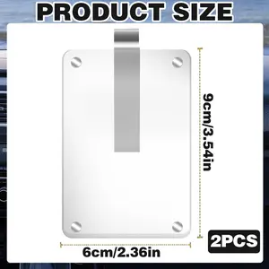 2Pcs Car Visor Picture Holder Magnetic Clear Acrylic Frame 2.36"x3.5 Wallet Size Print Display Ideal Gift for Drivers with Magnetic Attachment decorations