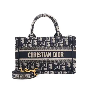 Pre-owned Diro Canvas Tote Bags Mini Book Tote with Strap JM BM047