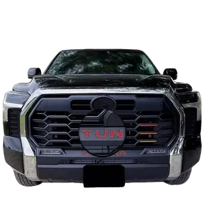 Front Bumper letters decal Compatible for 2022-2025 TUNDRA Grille 3M Strong Adhesive Back Weatherproof ABS Decals red Vehicle Exterior Decoration Easy Diy Install  Car Decoration Custom Style truck decals