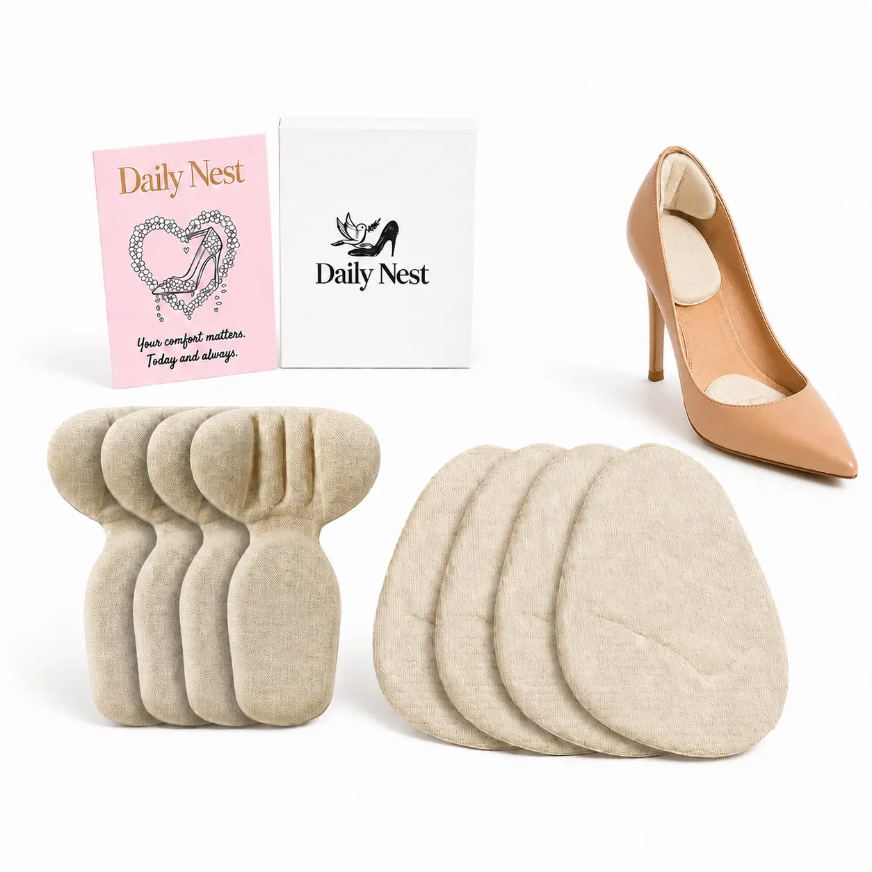 , Anti Blister Heel, Soft Cushioned Insoles , Anti Blister Heel, Soft Cushioned Insoles