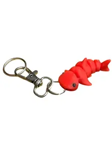 Mini Red Whale Shark Keychain – 3D Printed