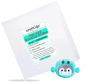 Craftido 8"x8" 150 Sheets Tear Away Embroidery Stabilizer Backing for 4x4 and 6x6 Hoops 1.8oz Medium Weight for Machine Embroidery and Hand Sewing