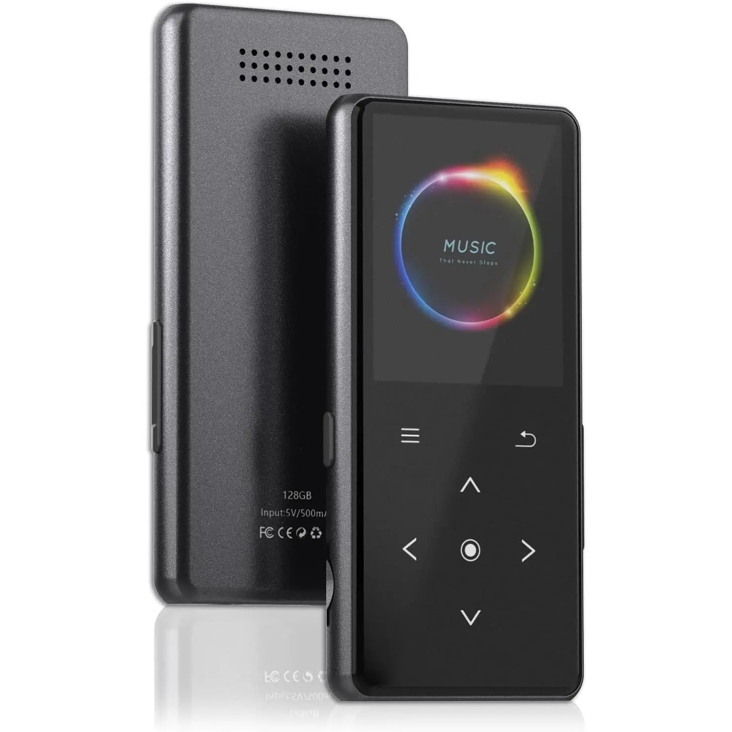 128GB MP3 Player with Bluetooth 5.2, Portable Music Player with Built-in Speaker, Enjoying Your Digital Music and Audiobooks Anytime,Includes FM Radio,Recorder,E-Book,and Comes with Earphones