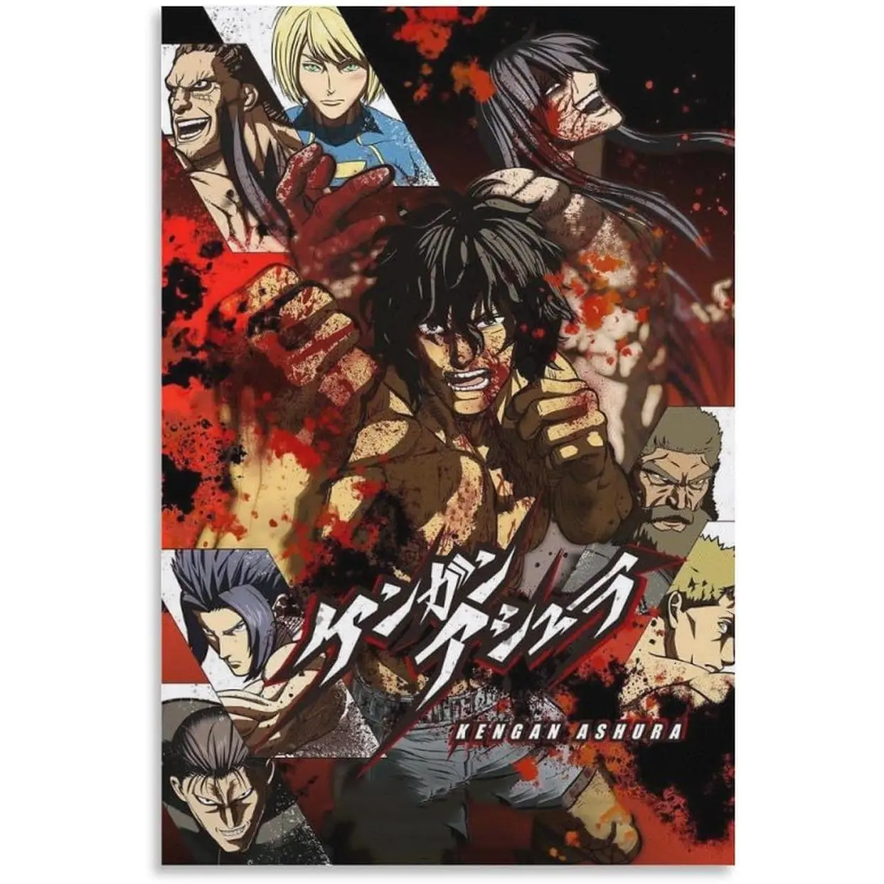 Kengan Ashura Anime Poster (66) Home Decor Poster Wall Art Hanging Picture Print Bedroom Decorative Painting Posters Room Aesthetic