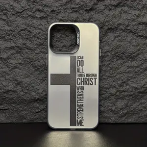 Case for iPhone 16 Pro Max 15 Plus 14 13 12 11 XS XR Trendy Letter Cross Pattern Anti-Scratch Military-Grade Drop Protection Slim Cellphone Cover Silicone Black