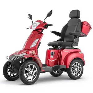 VEVOR Heavy Duty 4-Wheel Mobility Scooters for Seniors Adults, 500lbs Capacity, 21.5 Miles 3-Speed Long Range, 1000W All Terrain Electric Recreational Scooter Wheelchair, 20 Max Climbing Capacity