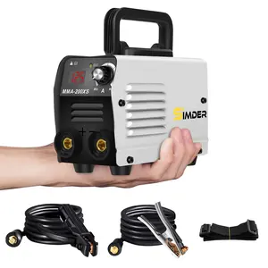 S SIMDER 125A 110 volt Super Mini ARC Welder Machine 3.55Lbs Portable Heavy Duty Stick Welding Machine Inverter with Digital Display Electrode Holder & Ground Clamp Ideal for Beginners Home Outdoor Use Industrial electric Power Tool Handle