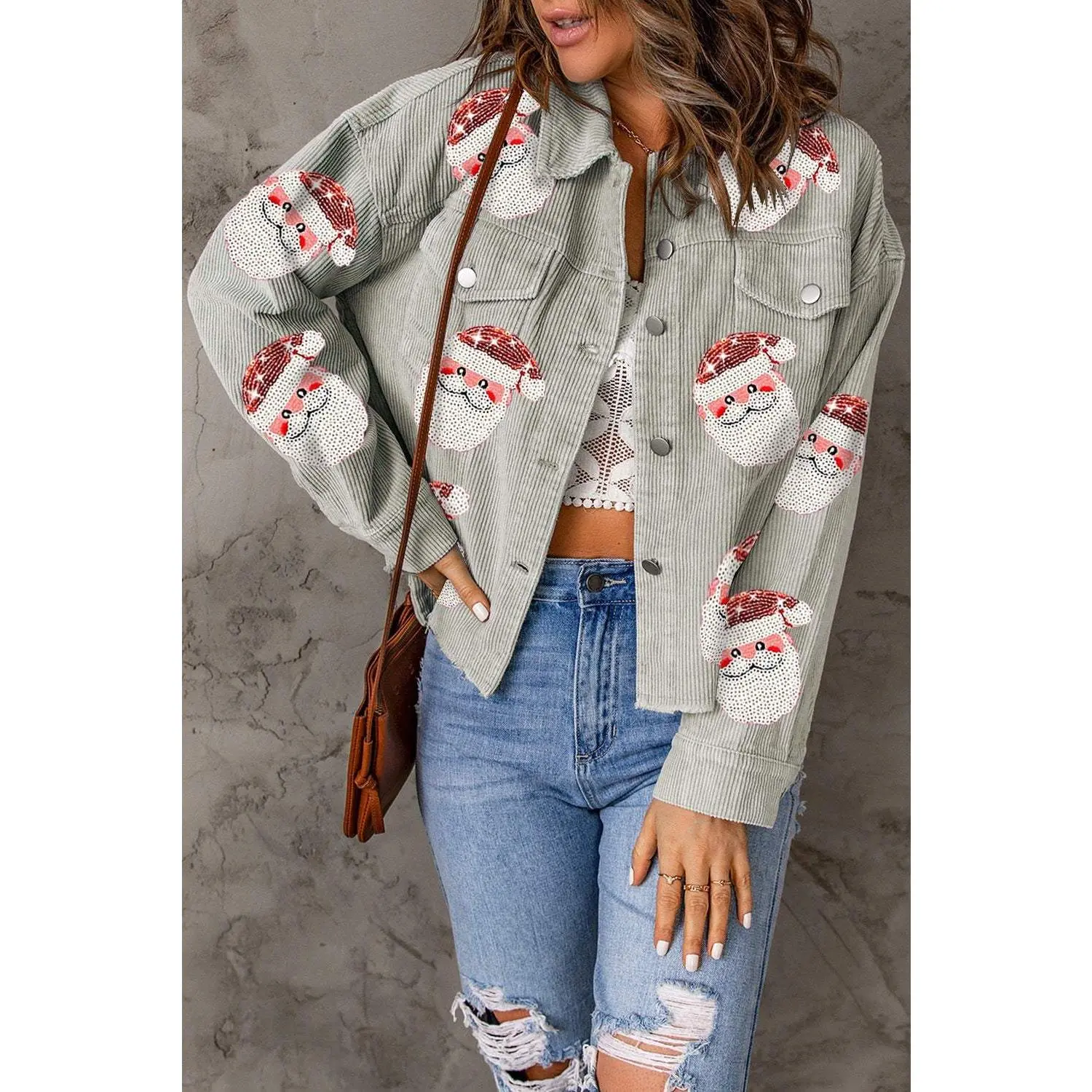 Santa Sequin Shacket