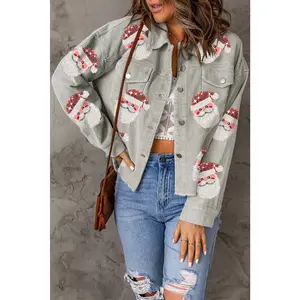 Santa Sequin Shacket